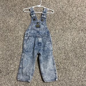 OshKosh B'gosh Acid Wash Light Blue Kids Denim Overalls